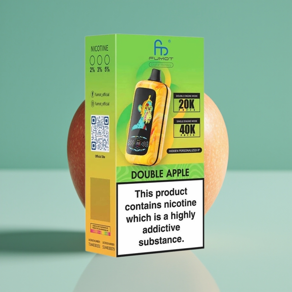 Fumot Digital Monkey 40000 Puff Dual Engine Çift Elma Disposable Vape