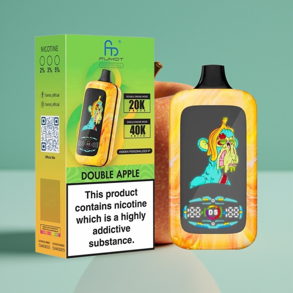 Fumot Digital Monkey 40000 Puff Dual Engine Çift Elma Disposable Vape