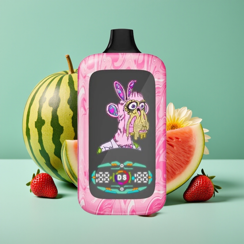 Fumot Digital Monkey 40000 Puff Çilek Karpuz Dual Mesh Coil Type-C Port Disposable Vape