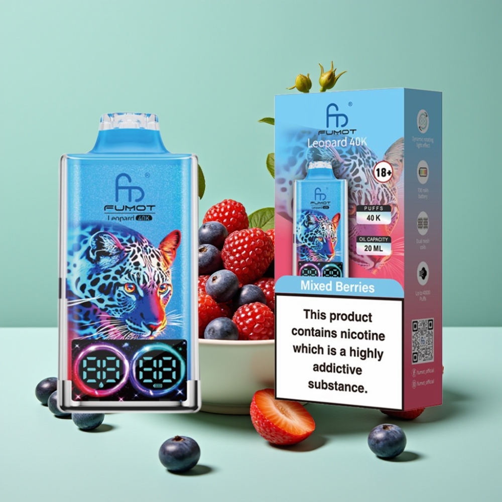 Fumot Leopard 40K Puffs 700mAh Dual Mesh Karışık Meyveler Disposable Vape