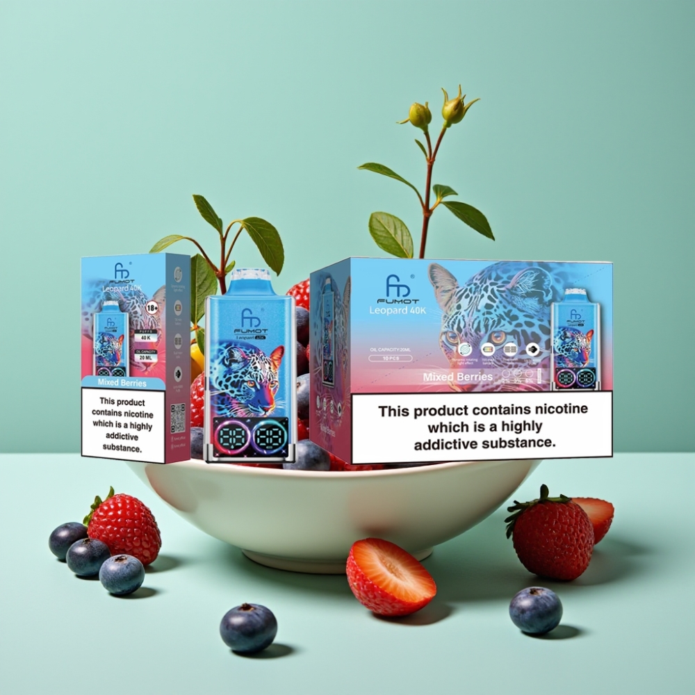 Fumot Leopard 40K Puffs 700mAh Dual Mesh Karışık Meyveler Disposable Vape