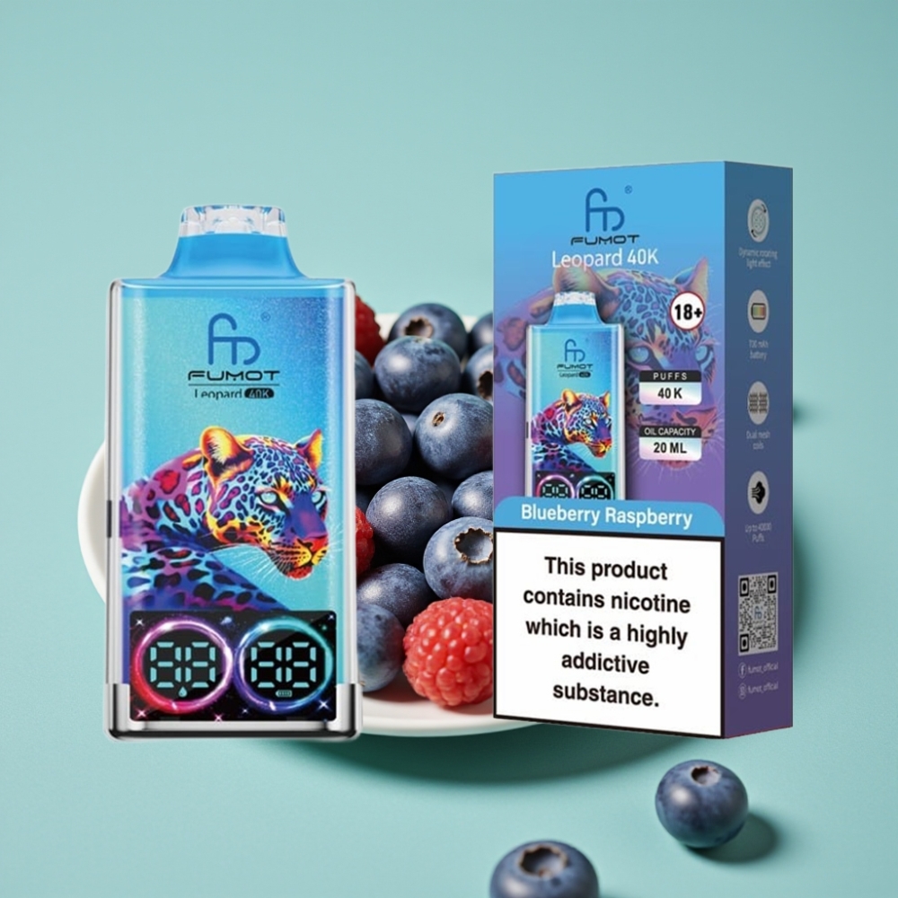 Fumot Leopard 40K Puffs 700mAh Dual Mesh Type-C Mavi Ahudulu Ahudulu