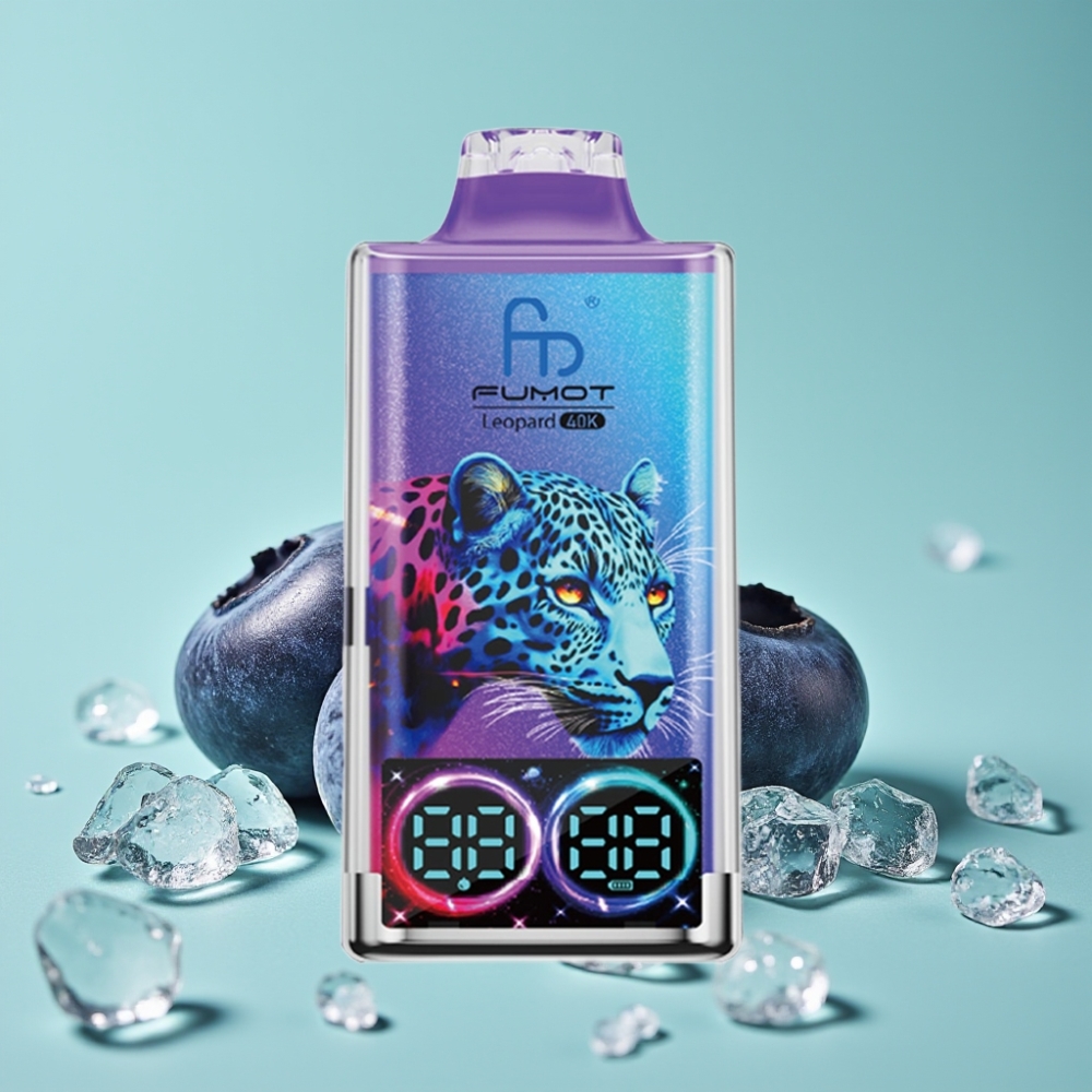 Fumot Leopard 40K Puffs 700mAh Dual Mesh Type-C Mavi Böğürtlen Buzlu