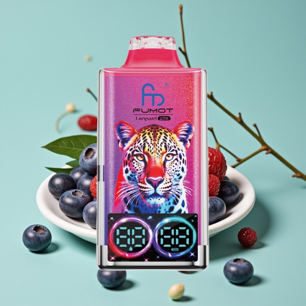 Fumot Leopard 40K Puffs Dual Mesh Type-C Şeftali Vişne Yaban Mersini