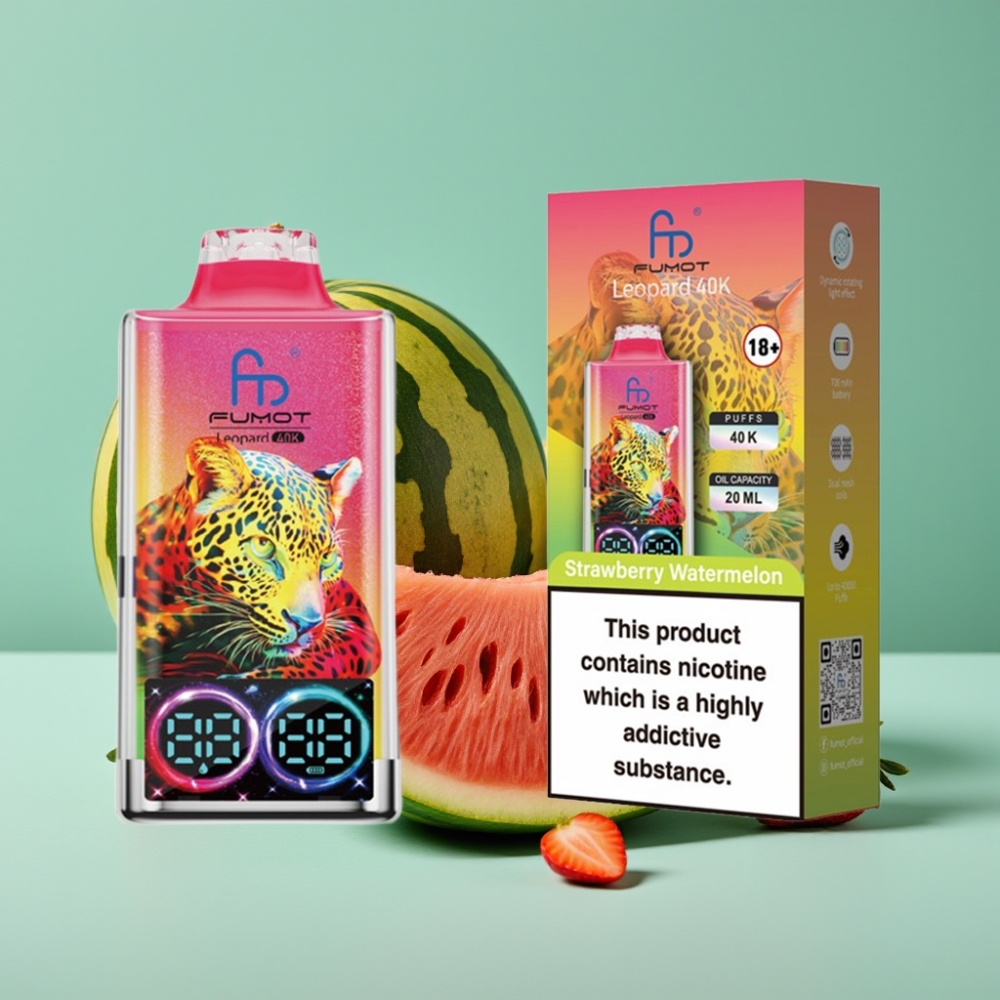 Fumot Leopard 40K Puffs Çilek Karpuz Aromalı 700mAh Pil Type-C Şarj