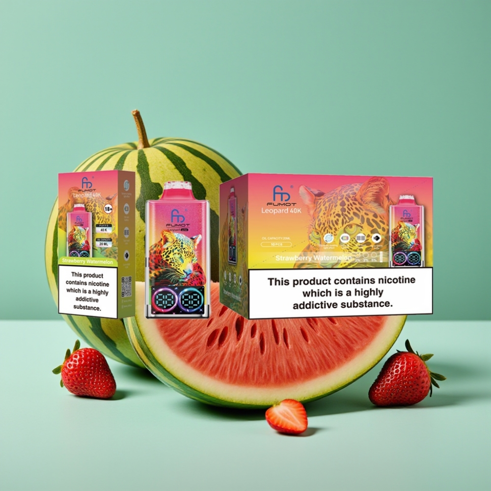 Fumot Leopard 40K Puffs Çilek Karpuz Aromalı 700mAh Pil Type-C Şarj