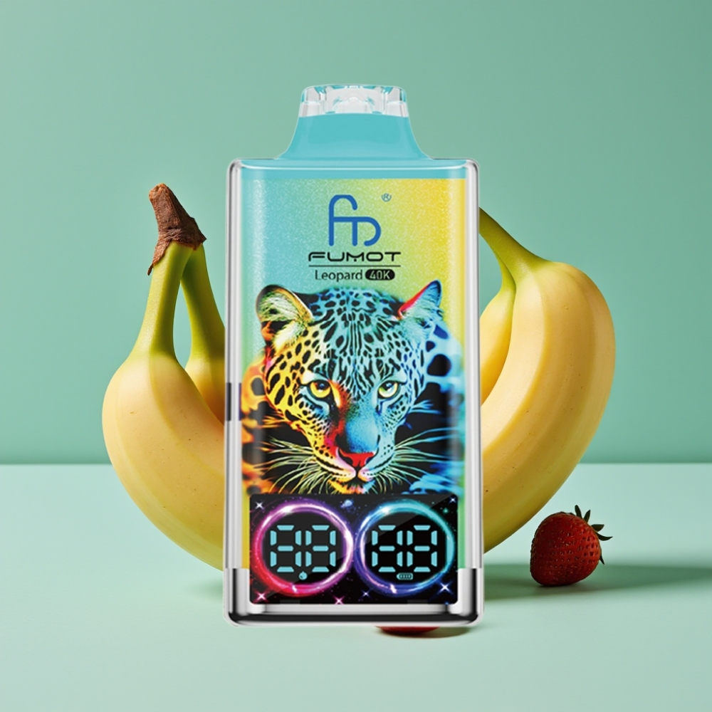 Fumot Leopard 40K Puffs Çilek Muz 700mAh Dual Mesh Type-C Şarj