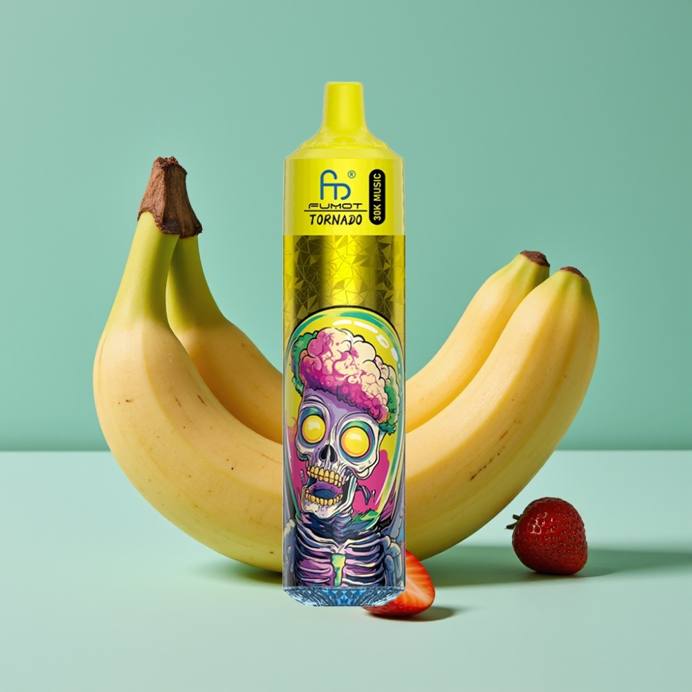 Fumot RandM Tornado 30000 Puff 30mL 1.0 Ohm Muz Çilek vape Türkiye toptan