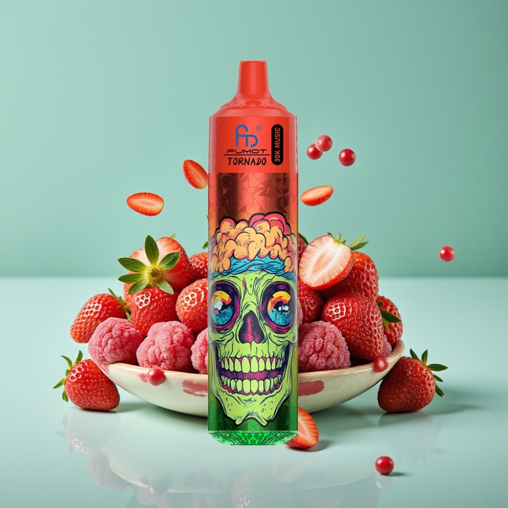 Fumot RandM Tornado 30000 Puff 30mL 5% Çilek Berry Buz LED Ekran