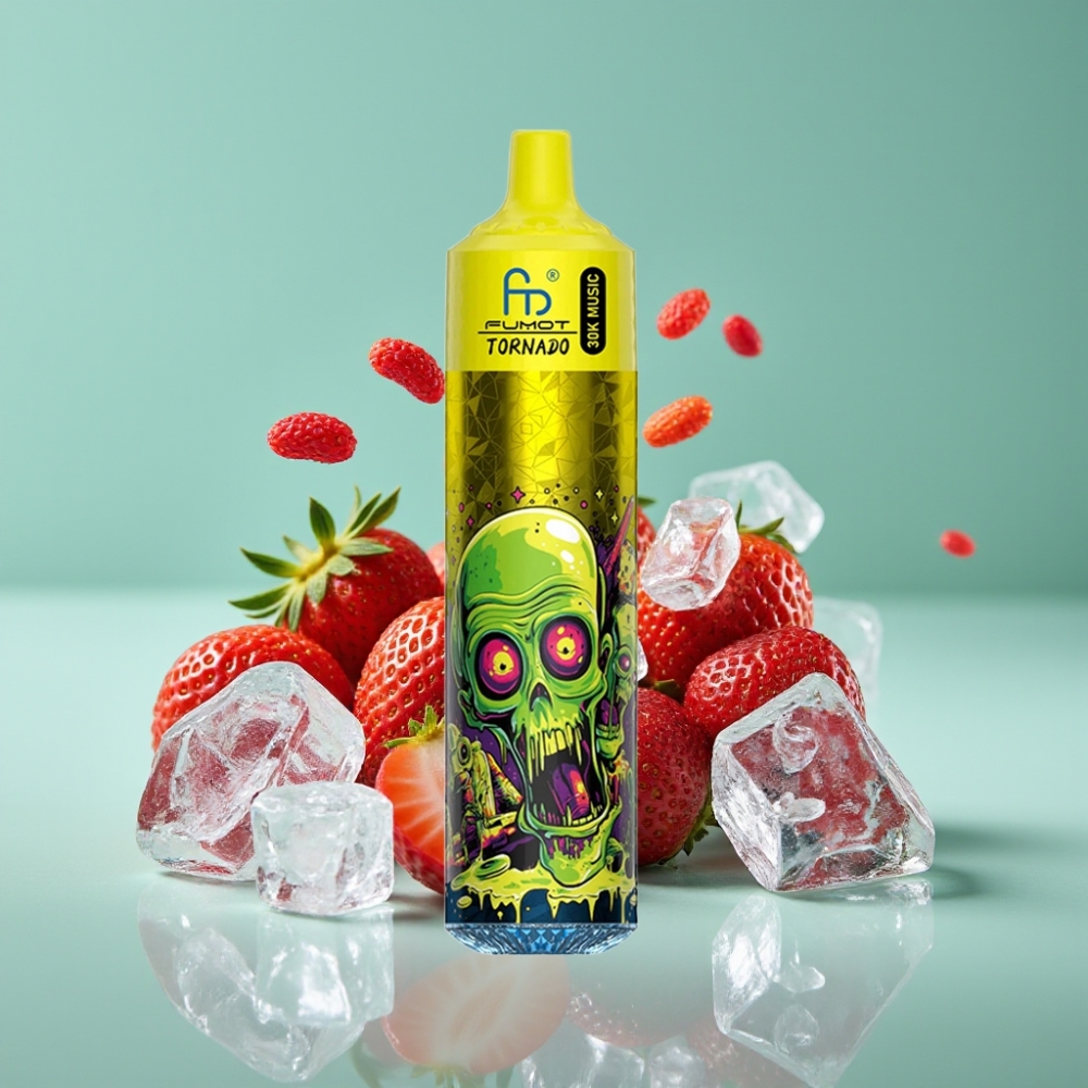 Fumot RandM Tornado 30000 Puff 30mL 5% Çilek Buz LED Ekran