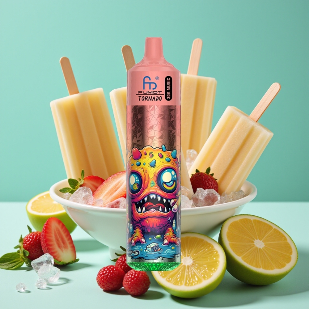 Fumot RandM Tornado 30000 Puff 30mL Buzlu Şeker Aromalı LED Ekran 600mAh