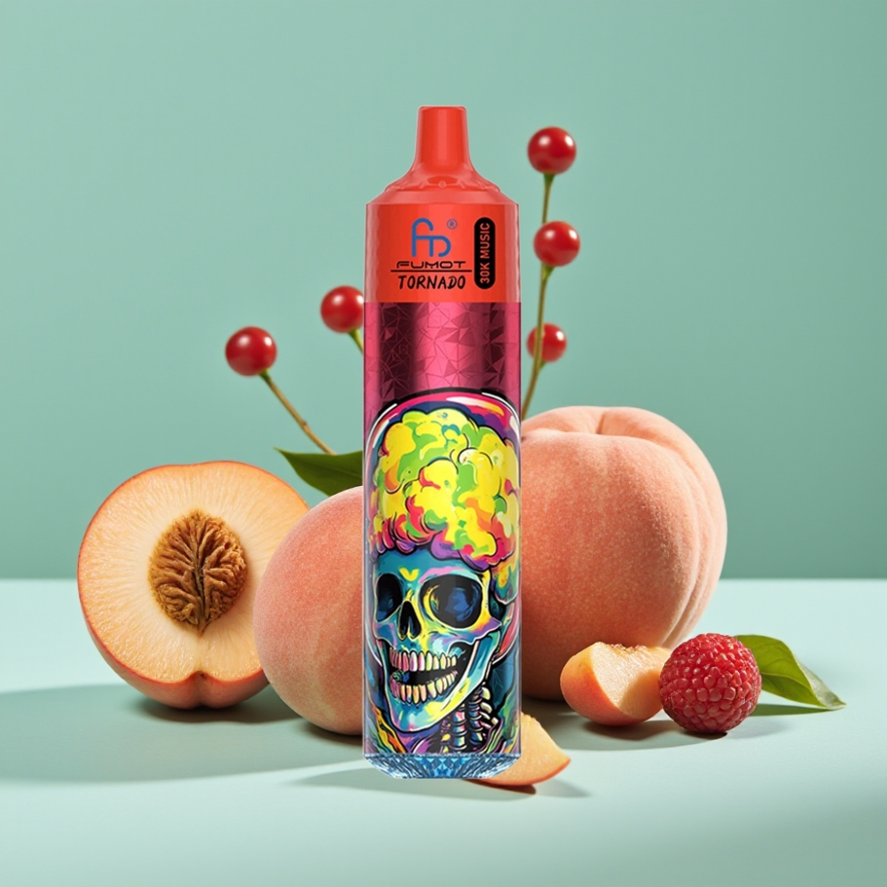 Fumot RandM Tornado 30000 Puff 30mL Şeftali Böğürtlen Aromalı 600mAh LED Ekran