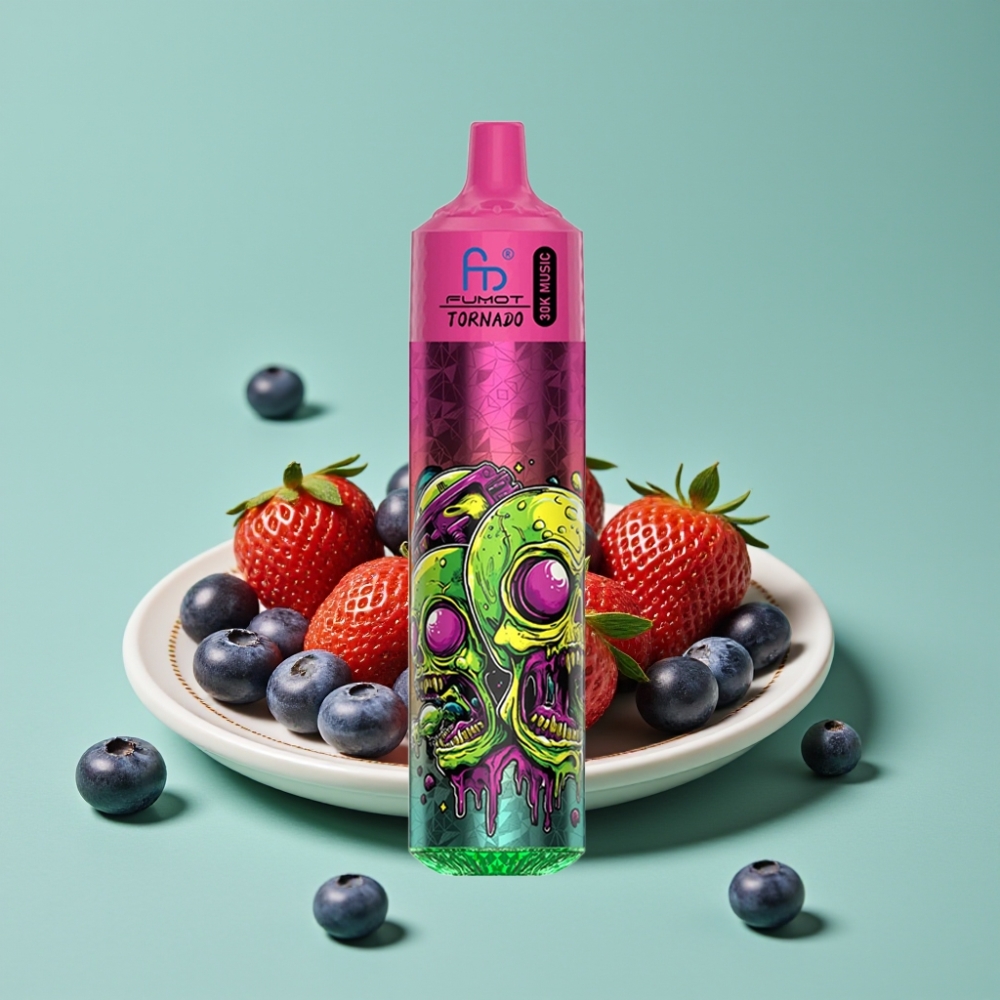 Fumot RandM Tornado 30000 Puff 30mL Çilek Böğürtlen LED Ekran 600mAh