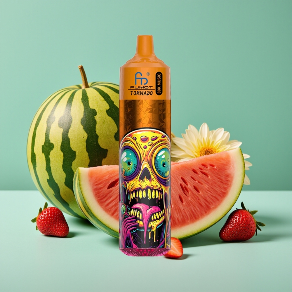 Fumot RandM Tornado 30000 Puff Çilek Karpuz Aromalı 30mL 5% Nikotin LED Ekran