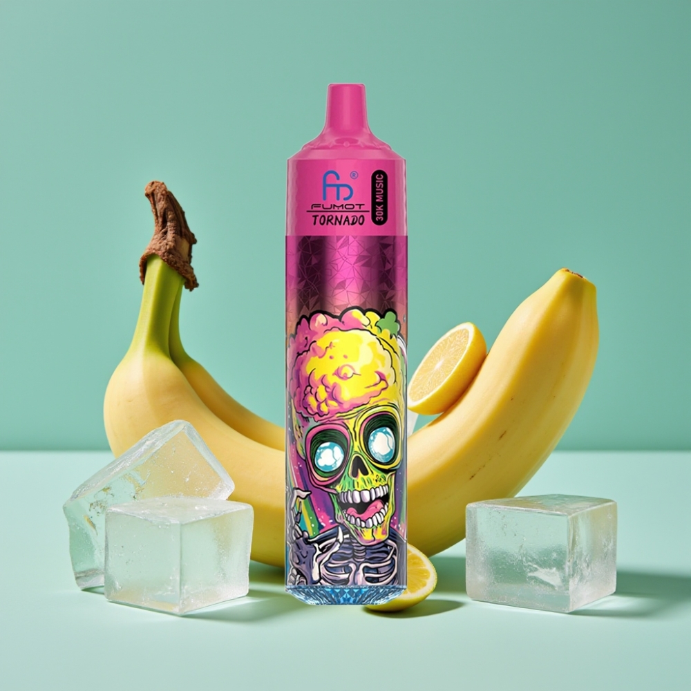 Fumot Randm Tornado 30000 Puff 30mL 5% 1.0 Ohm Muz Buzu vape Türkiye toptan