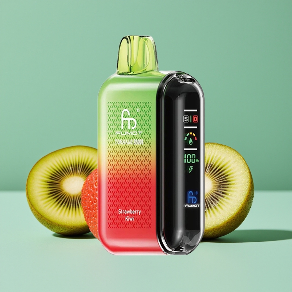 Fumot Tornado 20000 Püf Çift Mesh Coil 20ml Çilek Kivi vape Türkiye toptan
