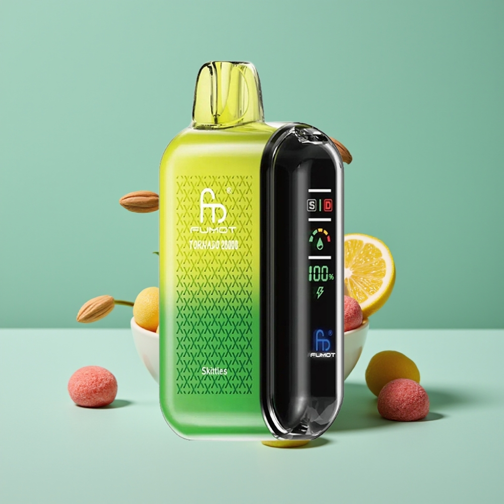 Fumot Tornado 20000 Puff Dual Mesh Coil 20ml Akıllı Ekran Skittles Aromalı