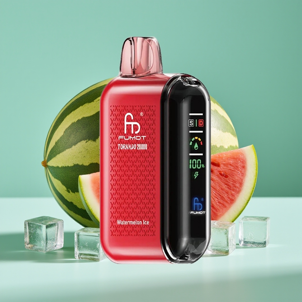 Fumot Tornado 20000 Puff Dual Mesh Coil 20ml Karpuz Buzlu Akıllı Ekran