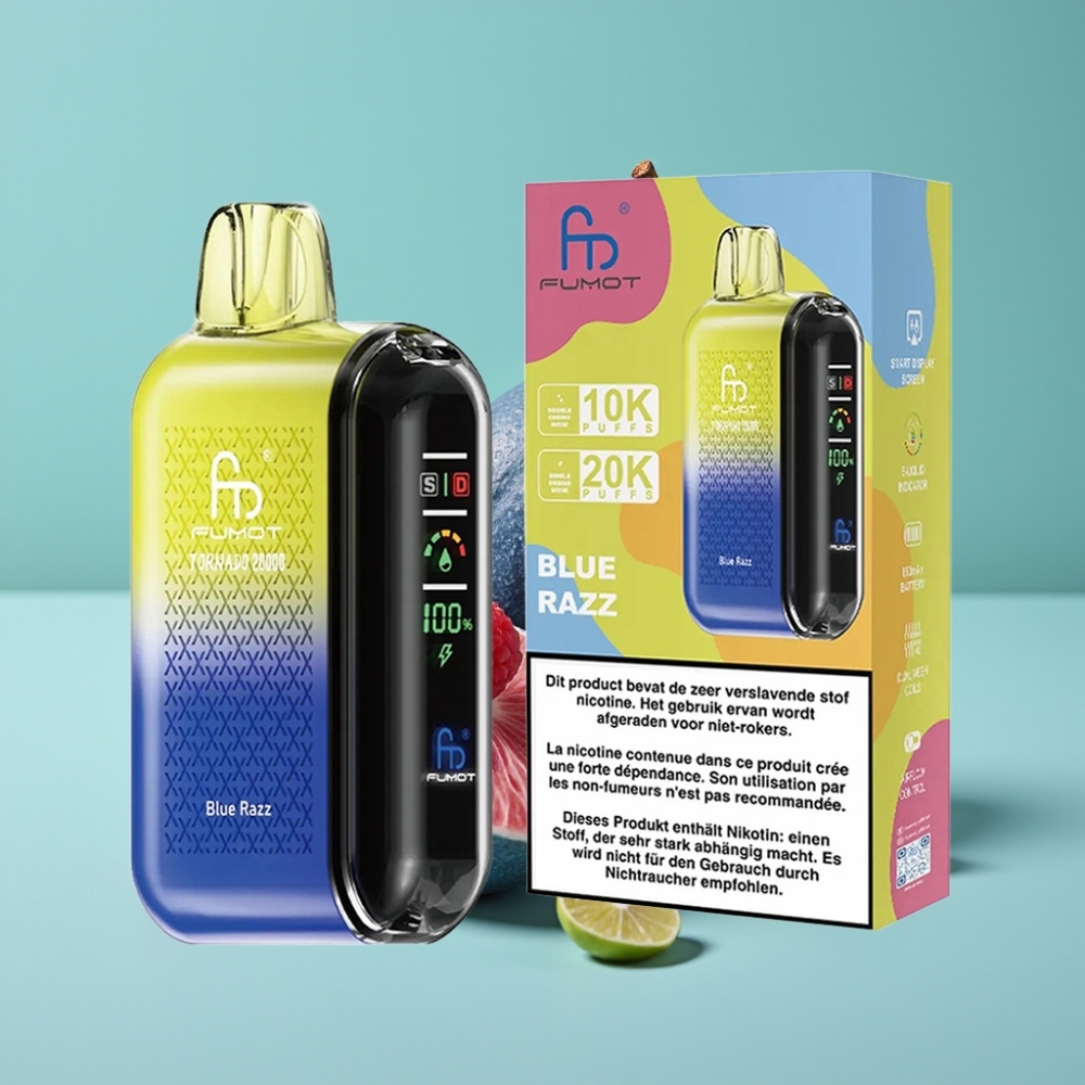 Fumot Tornado 20000 Puff Dual Mesh Coil 20ml Mavi Ahududu