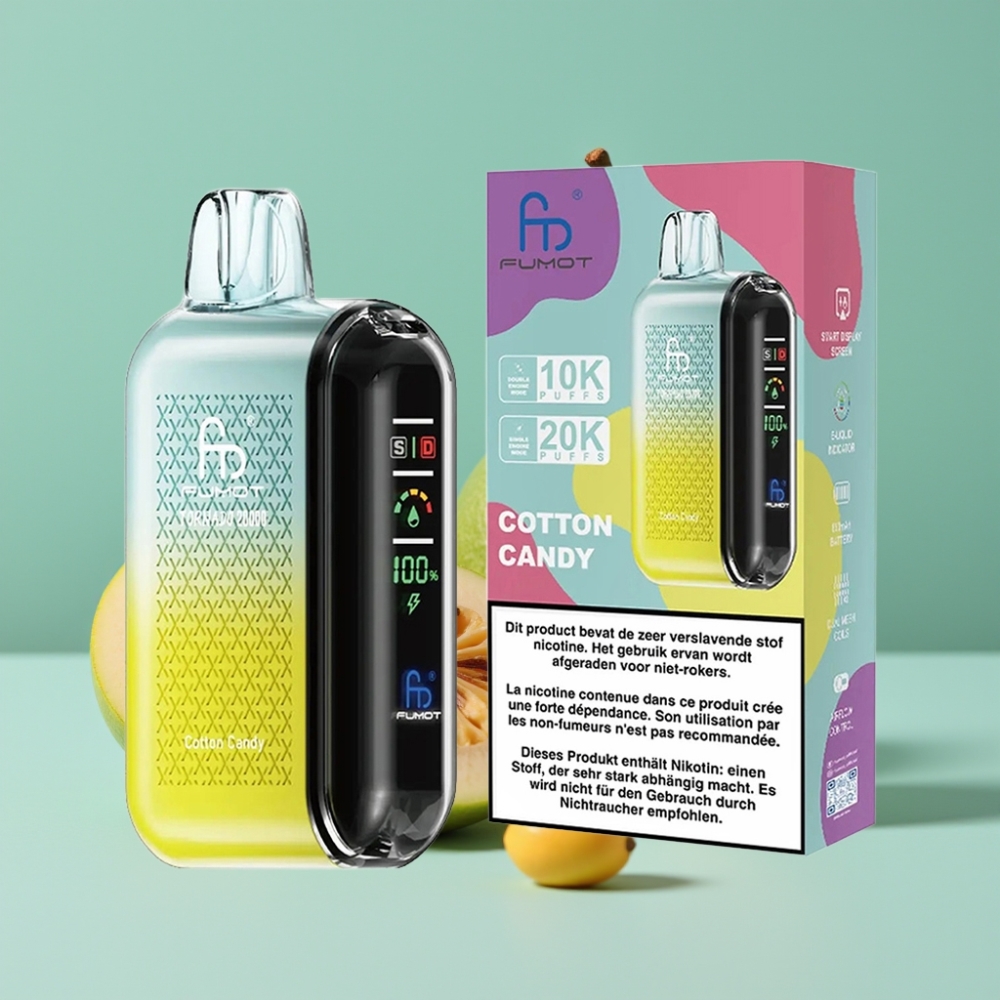 Fumot Tornado 20000 Puff Dual Mesh Coil 20ml Pamuk Şeker