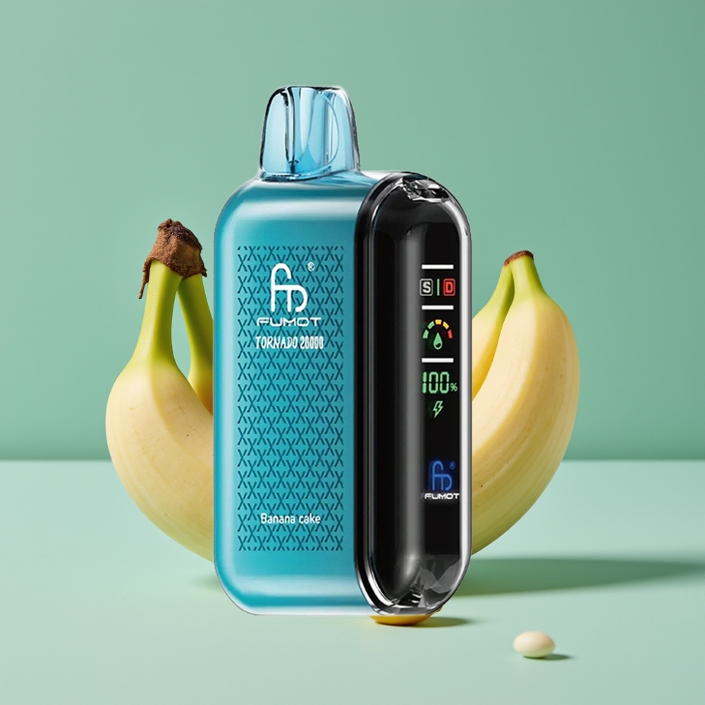 Fumot Tornado 20000 Puff Dual Mesh Coil Akıllı Ekran Muzlu Kek
