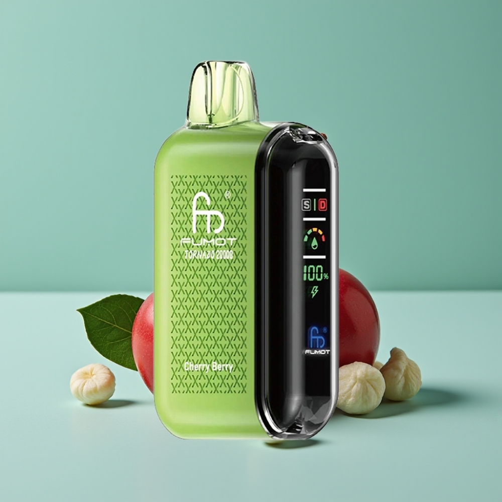 Fumot Tornado 20000 Puff Dual Mesh Coil Akıllı Ekran Vişne Böğürtlen