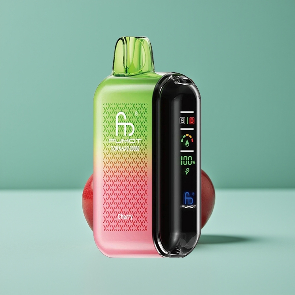 Fumot Tornado 20000 Puff Dual Mesh Coil Akıllı Ekran Vişne