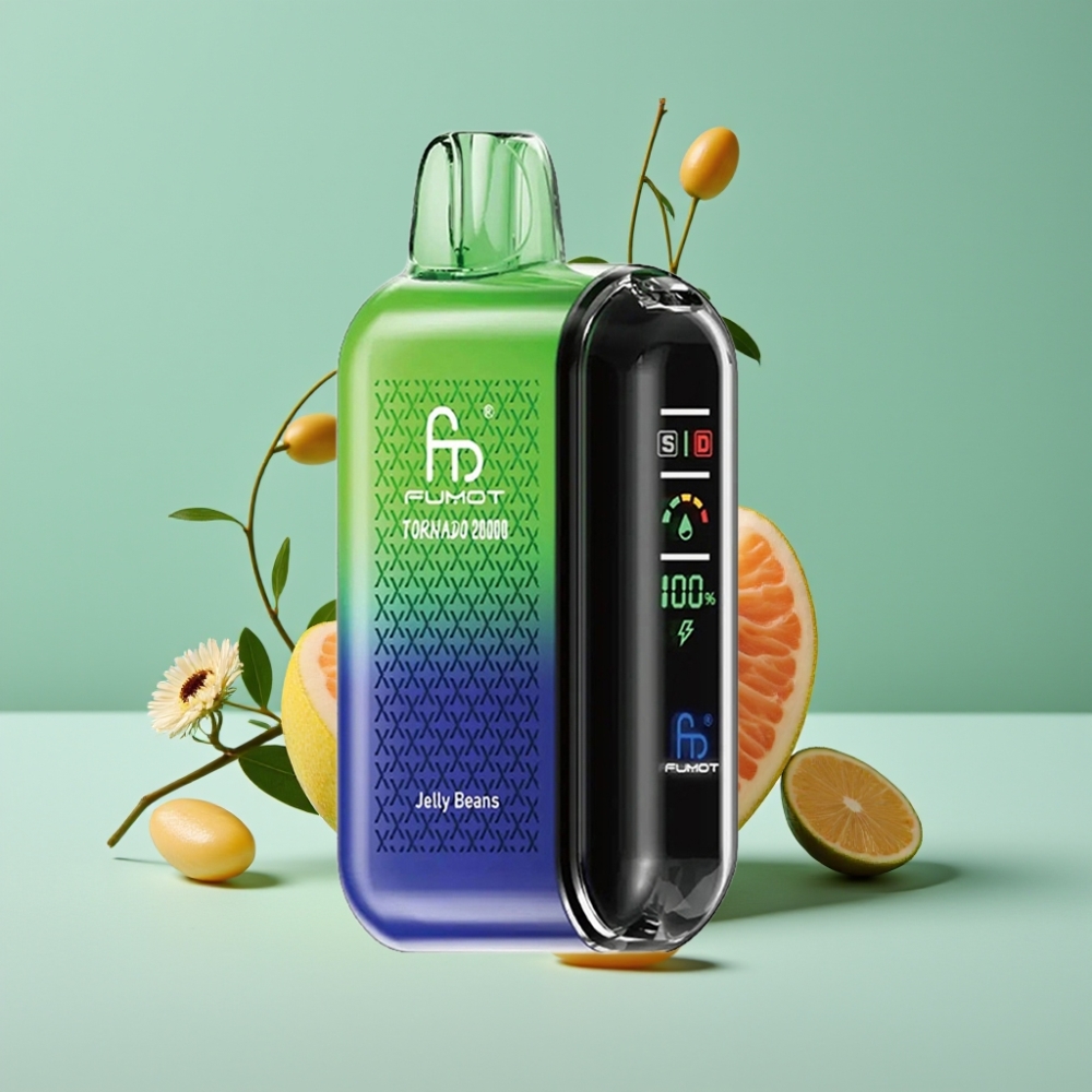 Fumot Tornado 20000 Puff Dual Mesh Coil Şeffaf Jelibon vape Türkiye toptan