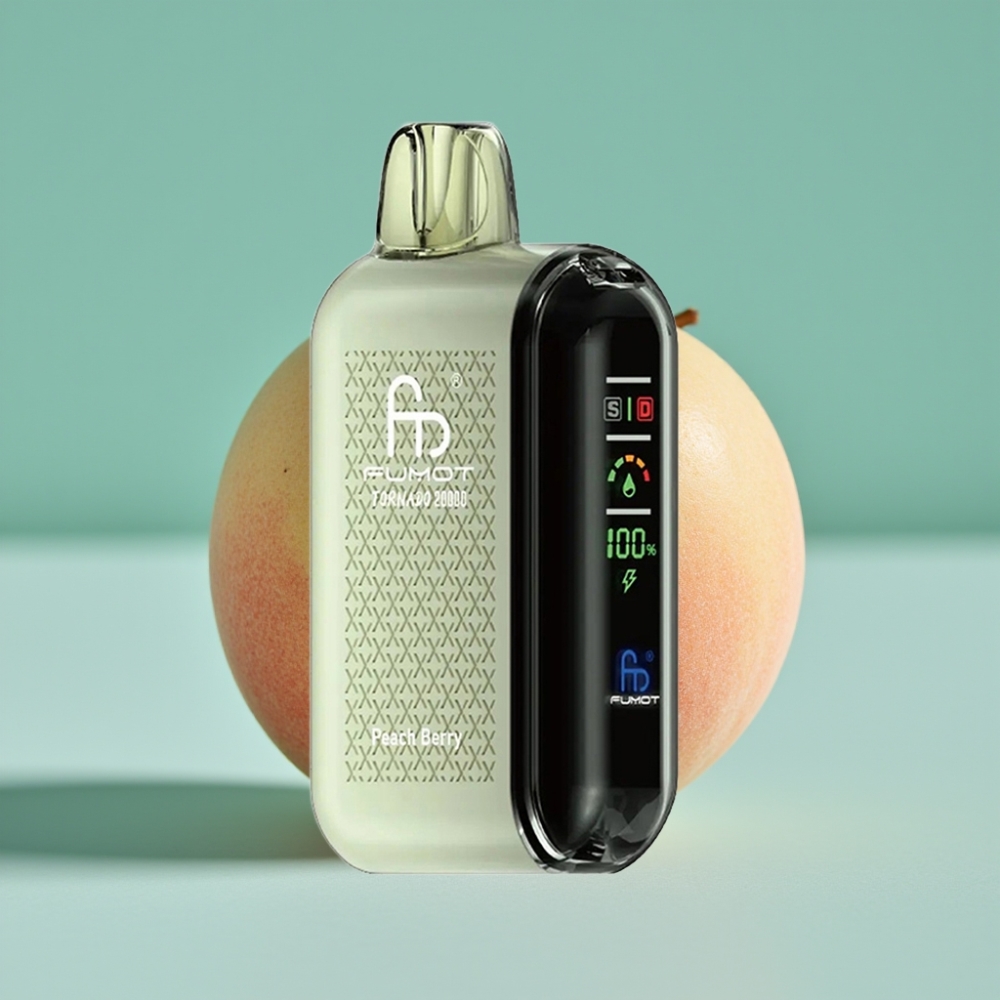 Fumot Tornado 20000 Puff Dual Mesh Coil Şeftali Böğürtlen Akıllı Ekran