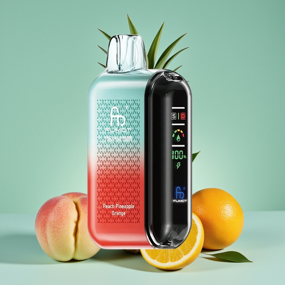 Fumot Tornado 20000 Puff Şeftali Ananas Portakal 20ml 850mAh Dual Mesh
