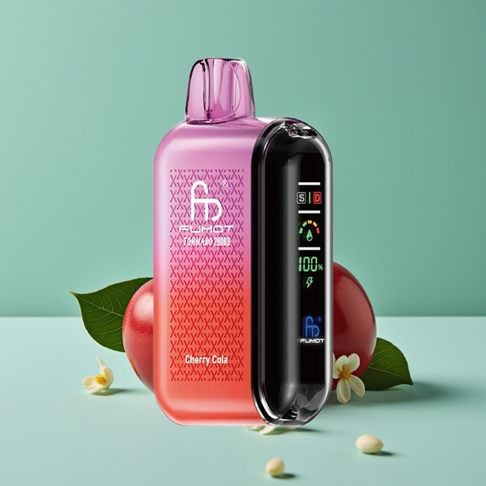 Fumot Tornado 20000 Puff Çift Mesh Bobinli 20ml Vişne Kola