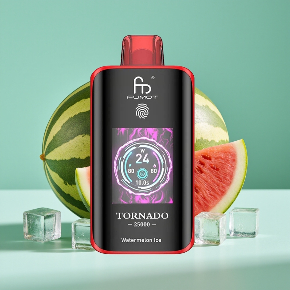 Fumot Tornado 25000 Puff HD Ekran 700mAh Şarjlı Karpuz Buz Aromalı