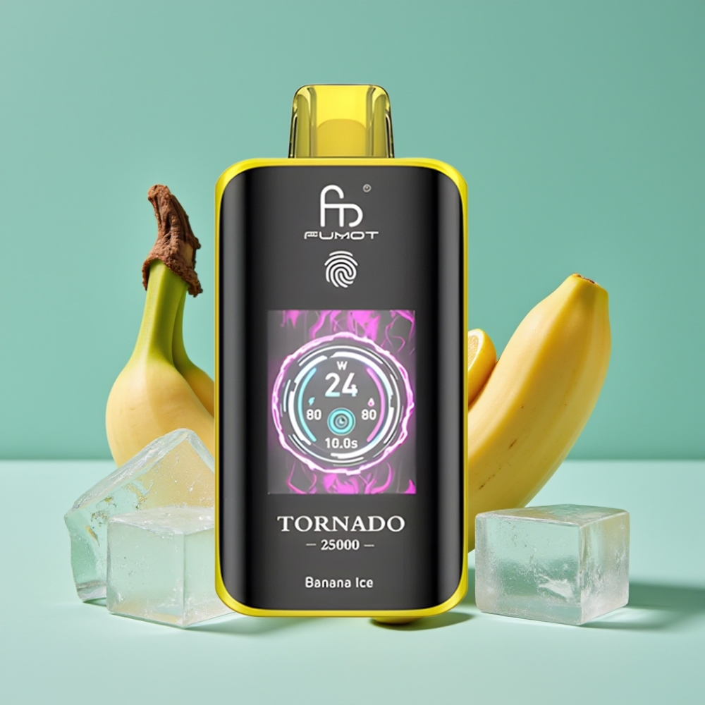 Fumot Tornado 25000 Puff HD Ekran 700mAh Şarjlı Muz Buz vape Türkiye toptan