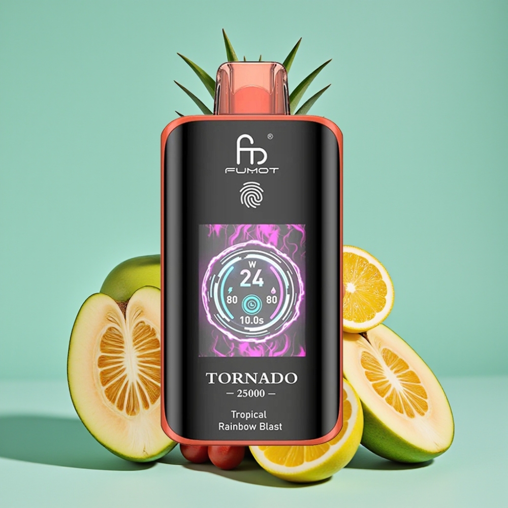 Fumot Tornado 25000 Puff HD Ekran 700mAh Şarjlı Tropik Gökkuşağı Patlaması