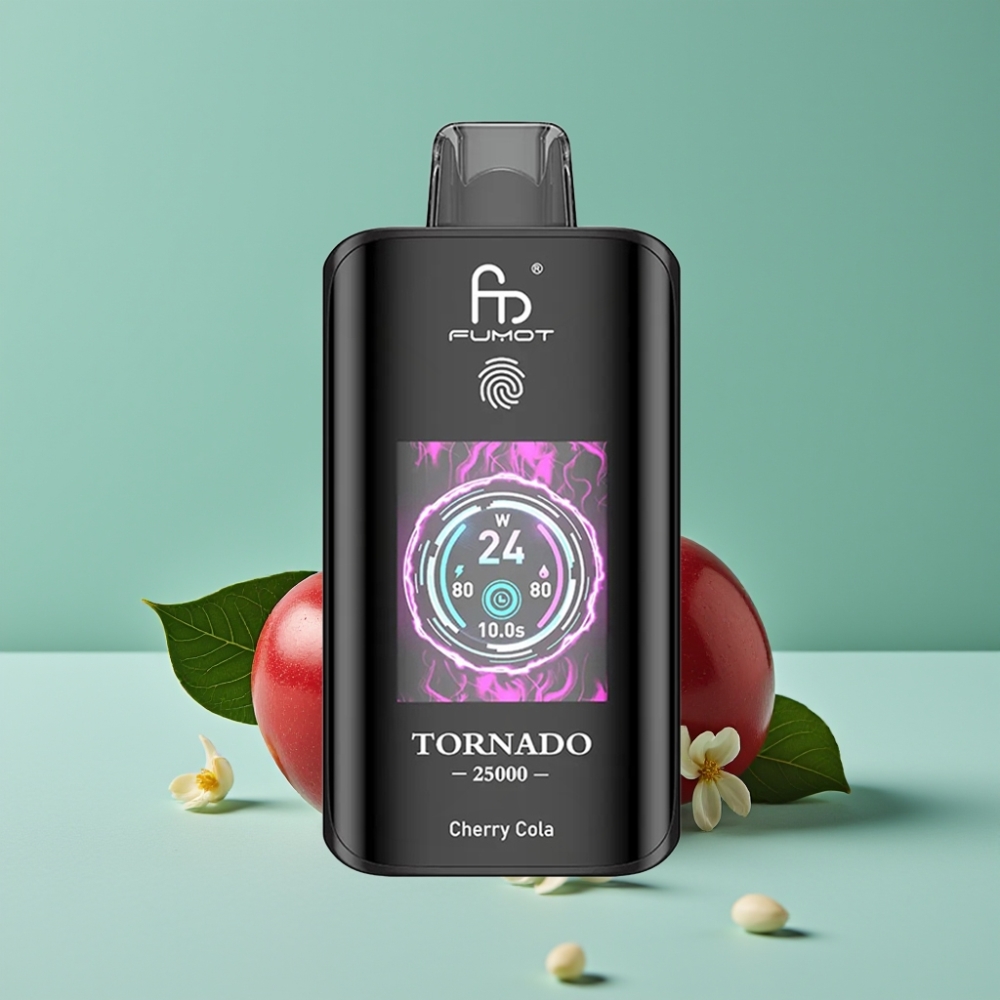 Fumot Tornado 25000 Puff HD Ekran 700mAh Şarjlı Vişne Kola Aromalı