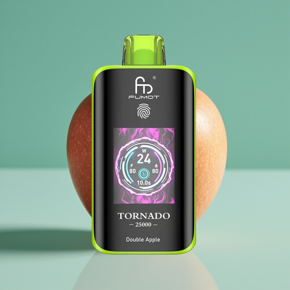 Fumot Tornado 25000 Puff HD Ekran 700mAh Şarjlı Çift Elma Aromalı
