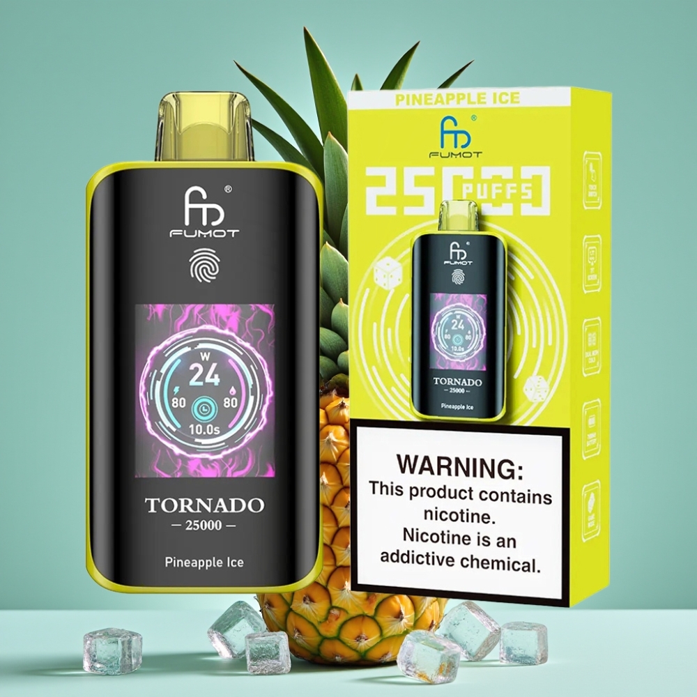 Fumot Tornado 25000 Puff HD Ekran Şarj Edilebilir Ananas Buz