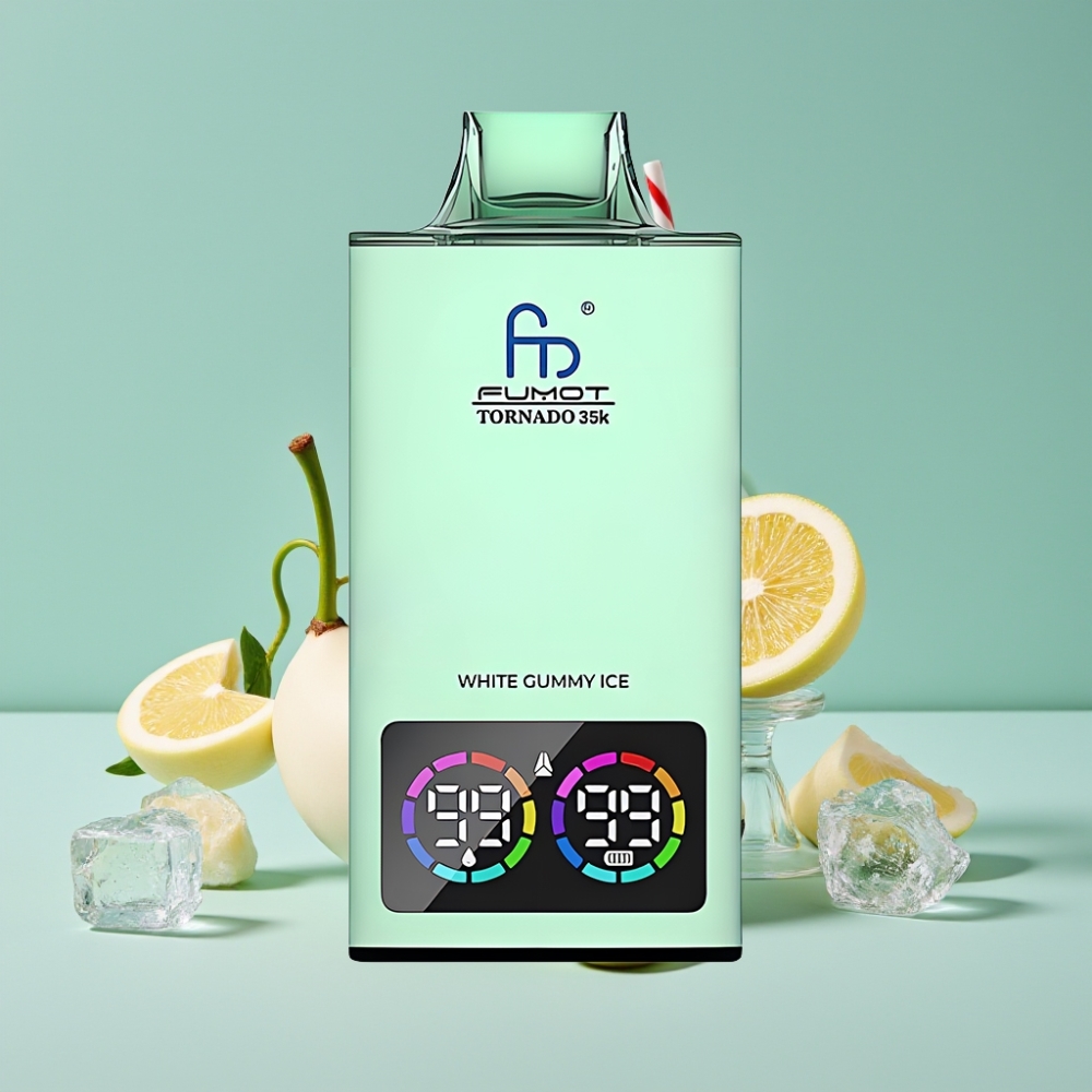 Fumot Tornado 35K 35000 Puff Dual Mesh Coil 15ml Beyaz Sakızlı Buz USB-C