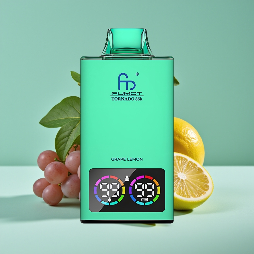 Fumot Tornado 35K USB-C Dual Mesh 35000 Puff Üzüm Limon vape Türkiye toptan