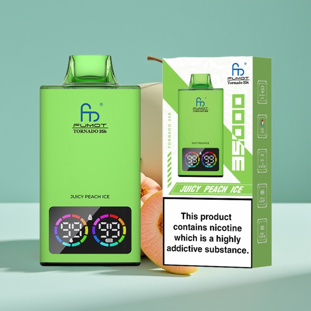 Fumot Tornado 35K Şeftali Buz RGB Işıklı Çift Mesh Coil 15ml