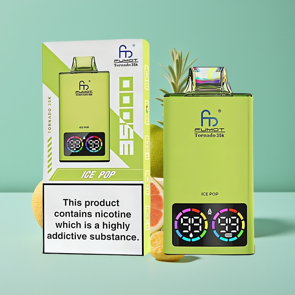 Fumot Tornado 35K Çift Mesh Bobinli 15ml Buzlu Aroma 700MAH USB-C