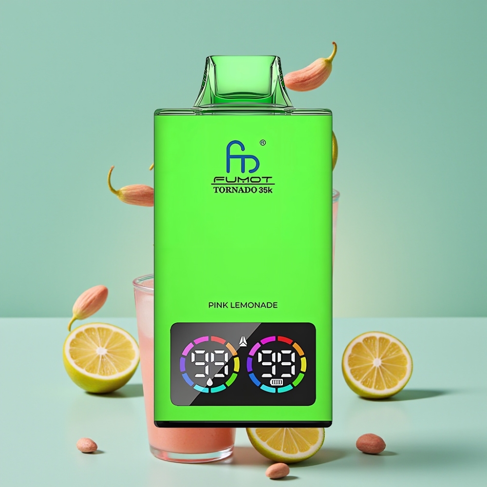 Fumot Tornado 35K Çift Mesh Bobinli 15ml Pembe Limonata Aromalı