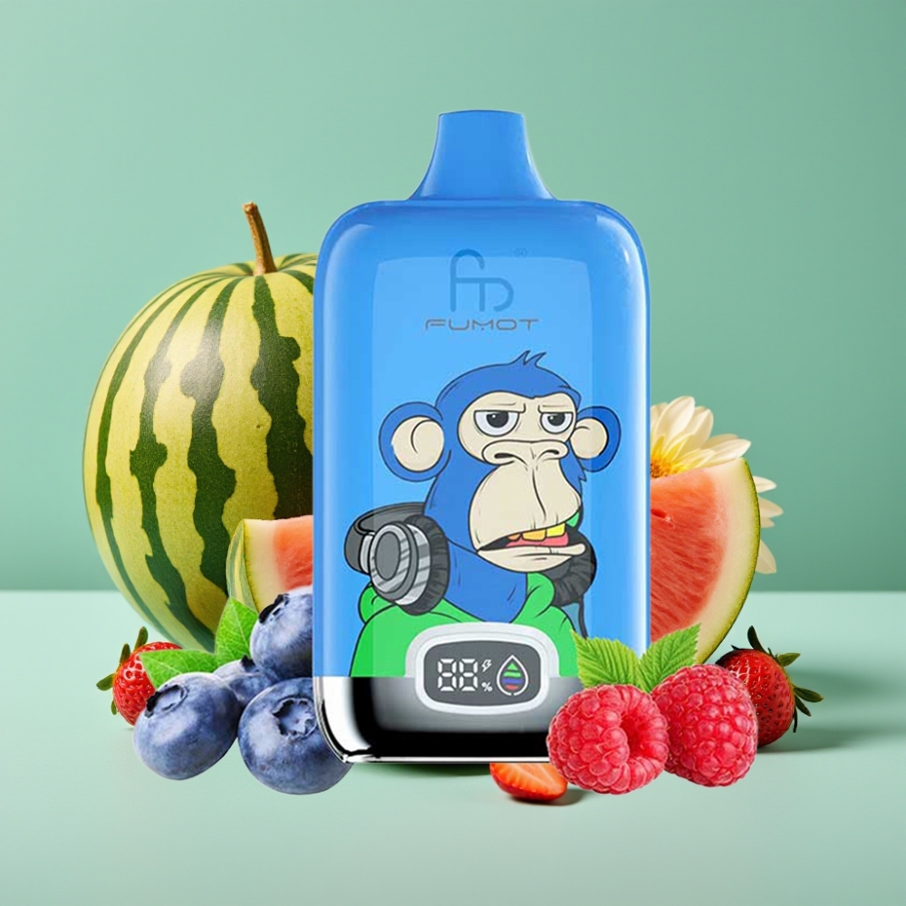 Fumot Tornado Digital Box 12000 Puff Çilek Karpuz Aromalı 20ml Mesh Coil Type-C