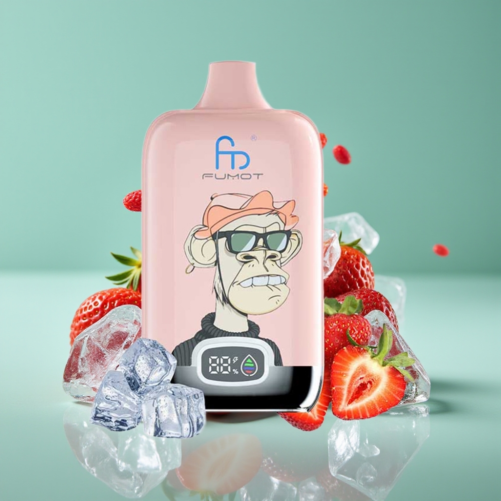 Fumot Tornado Digital Box 12000 Puffs Çilek Buz 20ml Mesh Coil Type-C