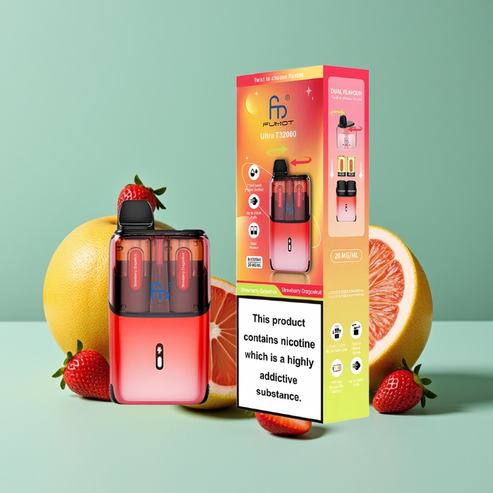 Fumot Ultra T32000 32000 Puf 800mAh Çilek Greyfurt - Çilek Ejder Meyvesi