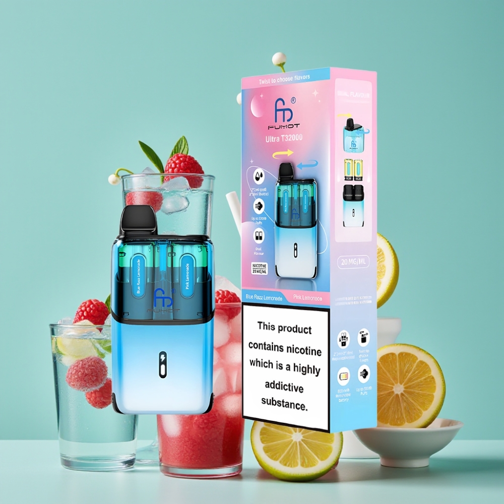 Fumot Ultra T32000 32000 Puff 800mAh Mavi Ahududu Limonata - Pembe Limonata