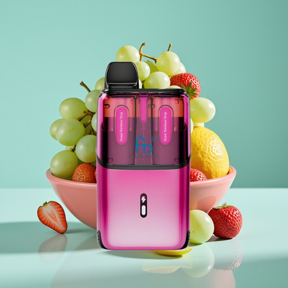 Fumot Ultra T32000 32000 Puff 800mAh Tip-C Şarj Üzüm-Straple Gökkuşağı Damlası