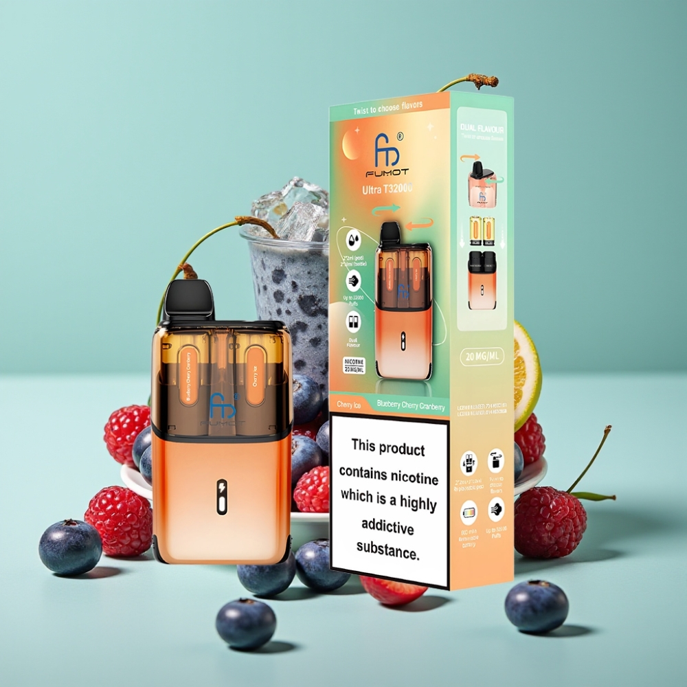 Fumot Ultra T32000 32000 Puff 800mAh Type-C Mavi Böğürtlen Kiraz Cranberry - Kiraz Buz