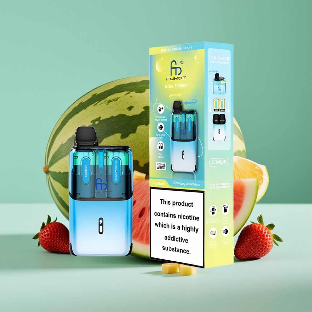 Fumot Ultra T32000 32000 Puff 800mAh Type-C Meyve Bombası -Çilek Karpuz