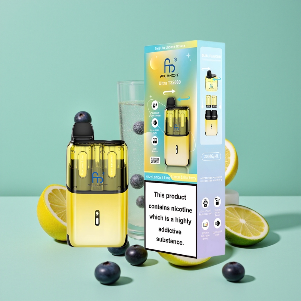 Fumot Ultra T32000 32000 Puff 800mAh Type-C Şekerli Limon & Lime - Limon & Böğürtlen